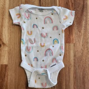 Preemie Gerbers organic onesie,  rainbow